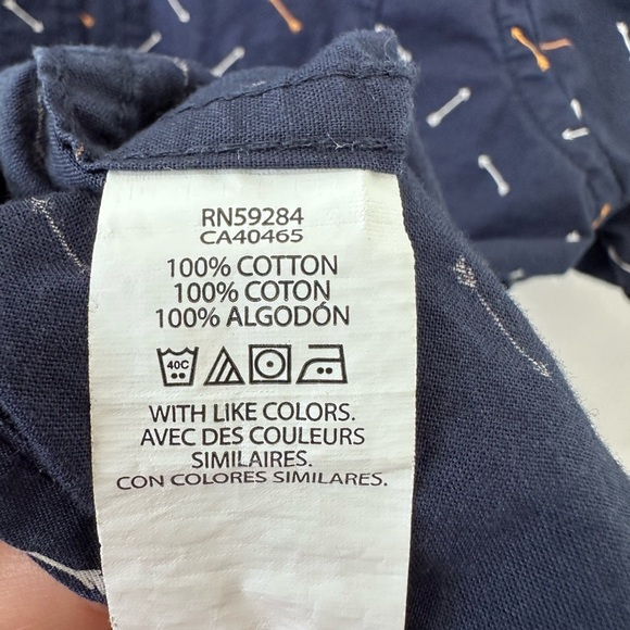 PLACE Boy’s Dark Blue Button-Up Shirt with Arrows - Picture 7 of 7